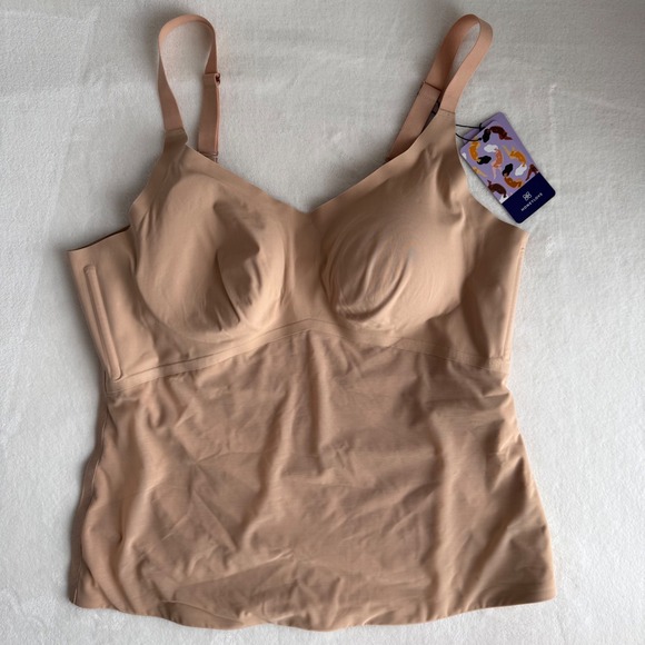 Honey Love Other - Honeylove Bra Camisole Shapewear Nude‎ 2X Built-In Support Tank NWT